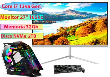 COMPUTADORA INTEL INTEL CORE I7 32GB GAMER CORE I7-13700 MONITOR 27 FULLHD, , VIDEO 6GB, TEROS SSD 2TB - 1