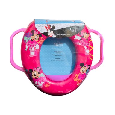 ASIENTO DISNEY MINNIE ADAPTADOR INODORO CON ASA ROJO