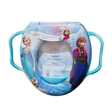 ASIENTO ADAPTADOR INODORO DISNEY FROZEN CELESTE CON ASA