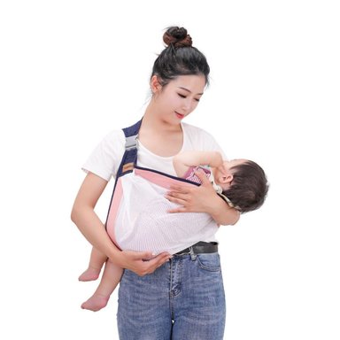 PORTABEBÉ ROSADO FULAR CON MALLA BEBE