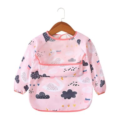 BABERO IMPERMEABLE CISNE 3 A 4 AÑOS ROSADO