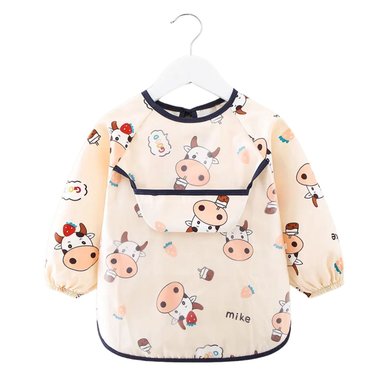 BABERO IMPERMEABLE VACA MIKE BLANCO 1 AÑO