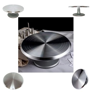 BASE GIRATORIA INOX CON BASE 31 CM DIAMETRO