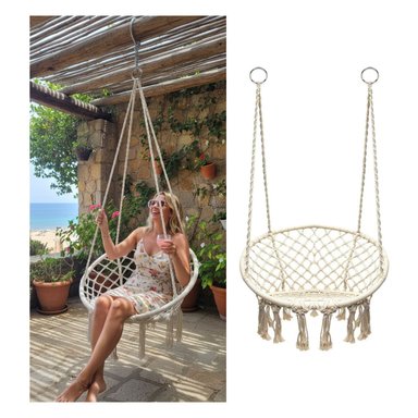 SILLA MECEDORA COLGANTE DE RATAN C - 2