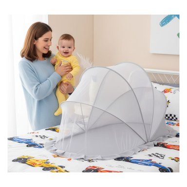 MOSQUITERO SOBRE CAMA NIÑO GRISS