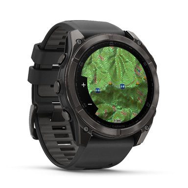 SMARTWATCH RUNNING GARMIN FENIX 8 51MM ZAFIRO SOLAR CARBON/GRIS TITANIO (CORREA SPORT NEGRA)