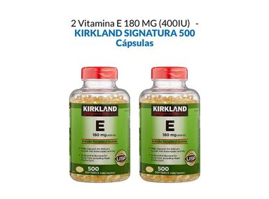 2 VITAMINA E 180 MG 400IU - 500 CAPS BLANDAS - KIRKLAND