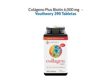 COLLAGEN PLUS BIOTIN, 390 TABLETAS- YOUTHEORY