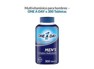 MULTIVITAMÍNICO PARA HOMBRES, 300 TABLETAS- ONE A DAY