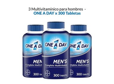 3 MULTIVITAMÍNICO PARA HOMBRES, 300 TABLETAS- ONE A DAY