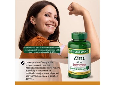 2 ZINC 50 MG NATURE'S BOUNTY - 400 TABLETAS - 3