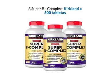 3 SUPER B-COMPLEX 500 TABLETAS - KIRKLAND SIGNATURE
