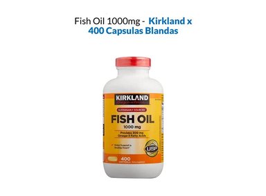 FISH OIL 1000MG KIRKLAND SOFTGELS - 400 TABLETAS