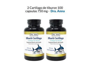 CARTÍLAGO TIBURÓN 100 CÁPSULAS 750 MG DRA. ANNA PACK X2