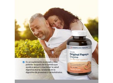 SUPLEMENTO SUPER PAPAYA ENZYME PLUS AMERICAN HEALTH 600 TABLETAS PACK X2 - 3