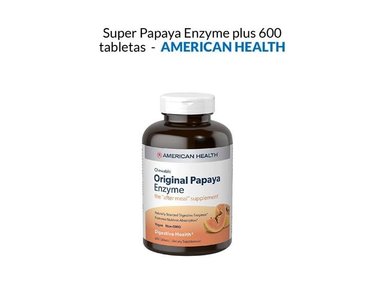 SUPLEMENTOS AMERICAN HEALTH 600 TABLETAS SUPER PAPAYA ENZYME PLUS
