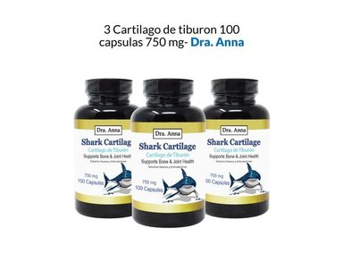 CARTÍLAGO TIBURÓN  DRA. ANNA 100 CÁPSULAS 750 MG PACK X3