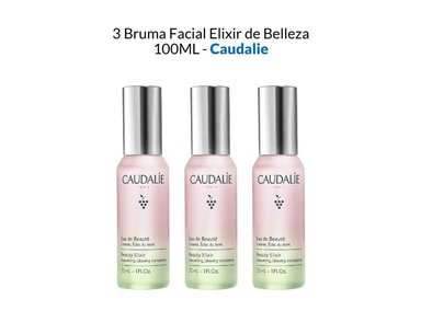 PACK 3 SERUM FACIAL CAUDALIE BRUMA ELIXIR BELLEZA 100 ML