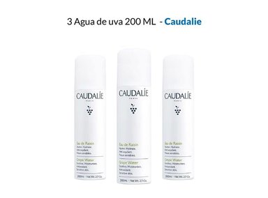 PACK 3 TONICO FACIAL CAUDALIE AGUA UVA 200 ML