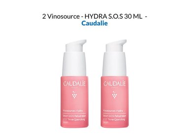 SÉRUM VINOSOURCE ROSTRO CAUDALIE 2 UNIDADES HYDRA S.O.S 30ML