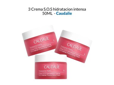 CREMA ROSTRO CAUDALIE AROMÁTICA 3 UNIDADES S.O.S HIDRATACION INTENSA 50ML