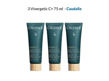 POTE ROSTRO CAUDALIE 3 UNIDADES VINERGETIC C+ 75ML