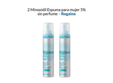 ESPUMA ROGAIN 2 UNIDADES MINOXIDIL MUJER 5% SIN PERFUME