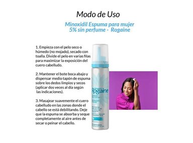 ESPUMA ROGAIN 2 UNIDADES MINOXIDIL MUJER 5% SIN PERFUME - 2