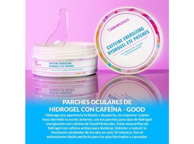 PACK 3 TRATAMIENTO CONTORNO DE OJOS GOOD MOLECULES PARCHES OCULARES HIDROGEL CAFEINA - 3