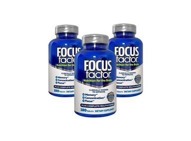 SUPLEMENTO FOCUS FACTOR CÁPSULAS BLANDAS 3 FACTOR DE ENFOQUE CEREBRAL 180 UNID