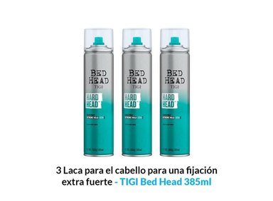 LACA TIGI BED HEAD 3 UNIDADES EL CABELLO UNA FIJACIÓN EXTRA FUERTE 385ML - 1