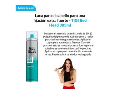 LACA TIGI BED HEAD 3 UNIDADES EL CABELLO UNA FIJACIÓN EXTRA FUERTE 385ML - 2