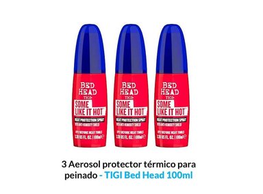 AEROSOL PROTECTOR TÉRMICO TIGI BED HEAD 3 UNIDADES PEINADO 100ML - 1