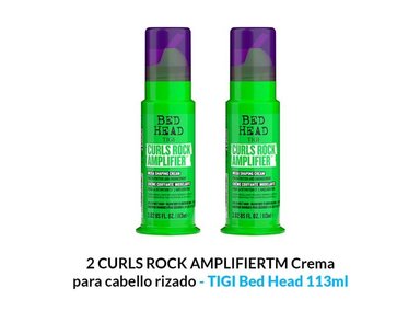 CREMA TIGI BED HEAD 2 UNIDADES CURLS ROCK AMPLIFIERTM CABELLO RIZADO 113ML - 1