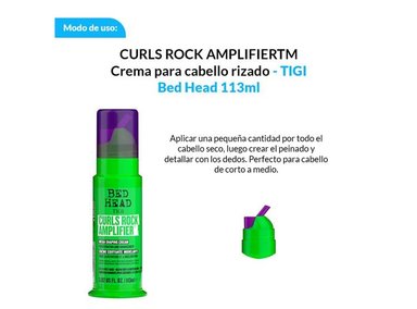 CREMA TIGI BED HEAD 2 UNIDADES CURLS ROCK AMPLIFIERTM CABELLO RIZADO 113ML - 2