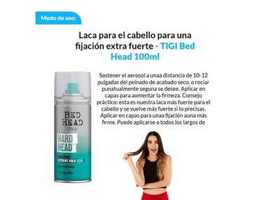 LACA TIGI BED HEAD 100ML EL CABELLO UN FIJACIÓN EXTRA FUERTE - 2