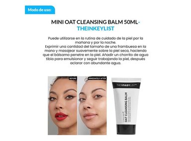 PACK 2 EXFOLIANTE FACIAL THE INKEY LIST MINI OAT CLEANSING BALM 50 ML - 2