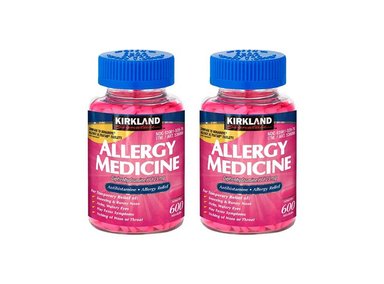 SUPLEMENTO ALLGERGY MEDICINE DEFENHIDRAMINA KIRKLAND HCI 25 MG 600 TABLETAS PACK X2