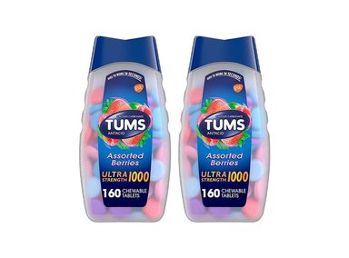 SUPLEMENTO ASSORTED BERRIES TUMS 160 TABLETAS PACK X2