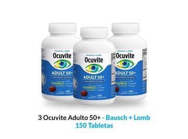 3 OCUVITE ADULTO 50+ – 150 UNID