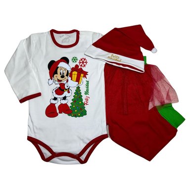 CONJUNTO EL BAUL DE OTTO STORE BLANCO BEBÉ MI PRIMERA NAVIDAD PAPÁ NOEL