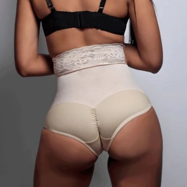 CALZÓN FAJA EL BAUL DE OTTO STORE BEIGE MOLDEADOR CON ENCAJE SILICONA - 1