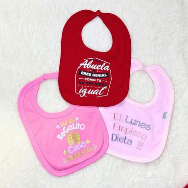 PACK 3 BABEROS DE ALGODÓN