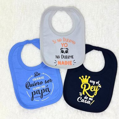 PACK 3 BABEROS DE ALGODÓN PIMA