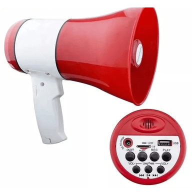 MEGÁFONO BATERÍA PORTÁTIL Y CON GRABADORA
