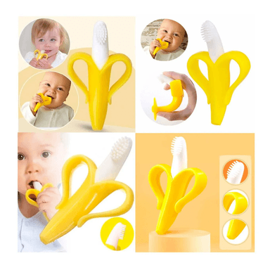 MORDEDOR BANANA DE SILICONA PARA BEBÉS