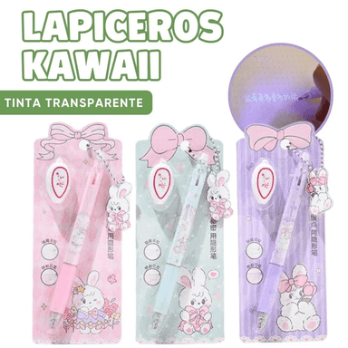 PACK 2 ACCESORIOS EL BAUL OTTO STORE MULTICOLOR LAPICEROS TINTA INVISIBLES KAWAII