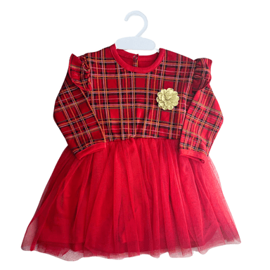 CONJUNTO EL BAUL DE OTTO STORE ROJO VESTIDO BEBÉ NIÑA