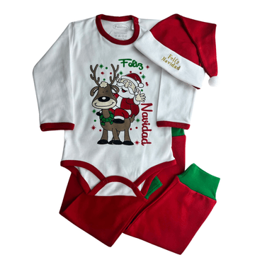 CONJUNTO EL BAUL DE OTTO STORE ROJO NAVIDAD BEBÉ TALLA 2