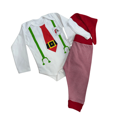CONJUNTO EL BAUL DE OTTO STORE ROJO BODY BEBÉ NAVIDAD TALLA 1